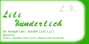 lili wunderlich business card